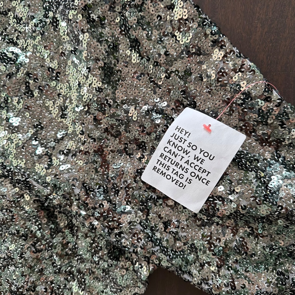 ASOS Design Sequin Slouchy Pants in Gunmetal - Picture 5 of 8